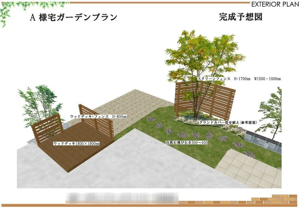 千葉市にてウリン材のウッドデッキと目隠しフェンスを使用した庭リフォーム
